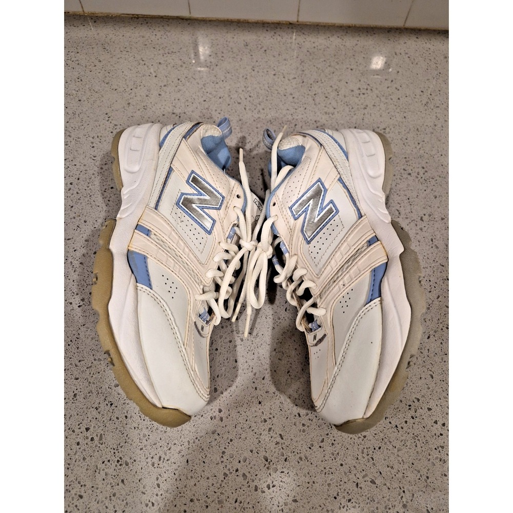 New Balance Women's Leather White & Blue Cross Training Shoes 409 WX409WL Size 8 - Picture 8 of 10